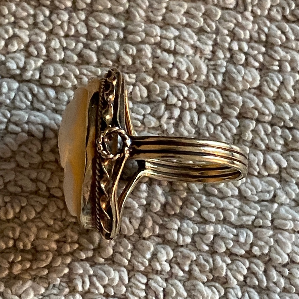 (NFS / NFT) 14K + Victorian Shell Cameo Ring circa 1840, size 7 - Picture 15 of 17